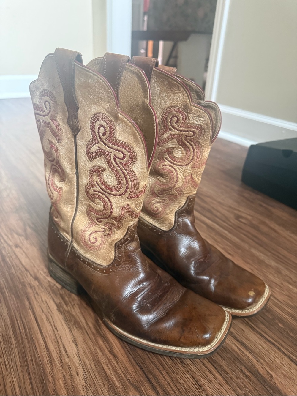 Ariat 10015318 Quickdraw 11" Brown Size10 Distressed Square Toe Boot